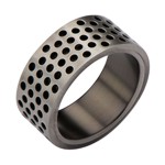 Gunmetal Perforated Stainless Steel Ring